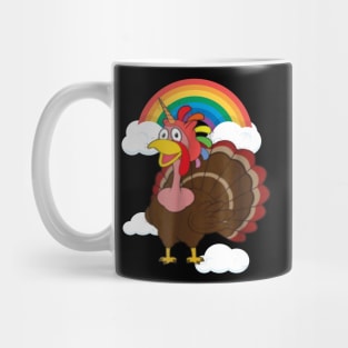 Magical Turkeycorn Turkey Unicorn Rainbow Cloud Thanksgiving Mug